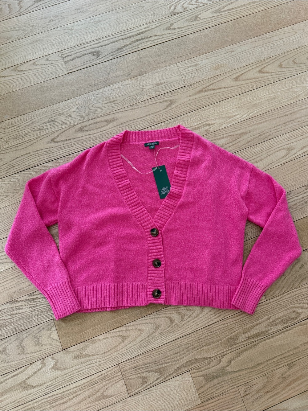 New Wild Fable Pink V-Neck Button Cardigan Sweater XXS